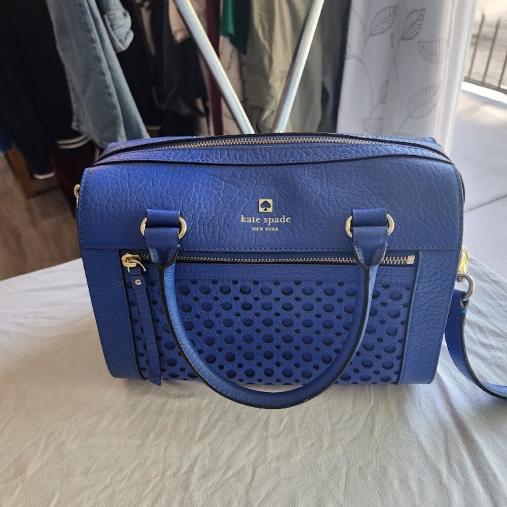 Kate Spade Perri Lane Bubbles Delaney Leather Crossbody Satchel
